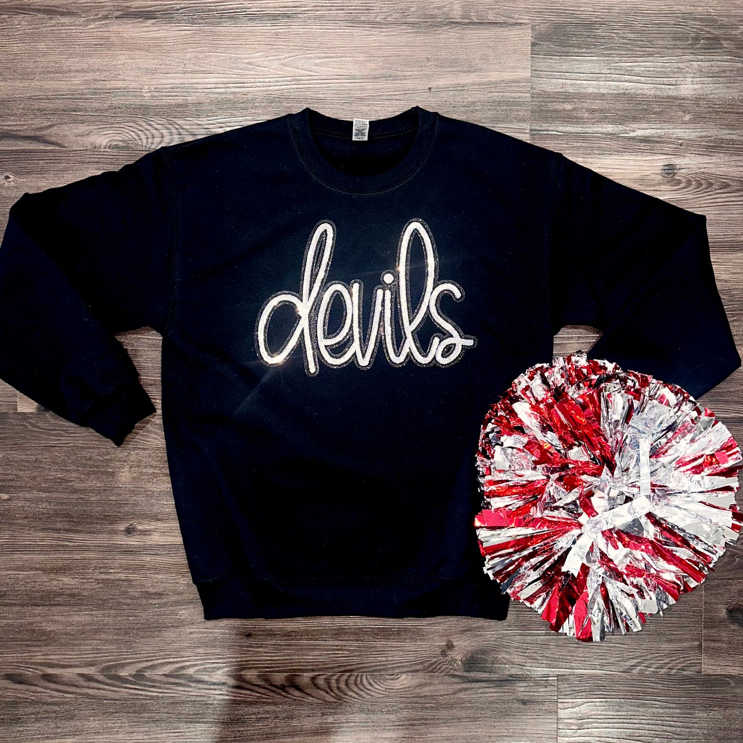 Devils Sequin sweatshirt RED OR BLACK