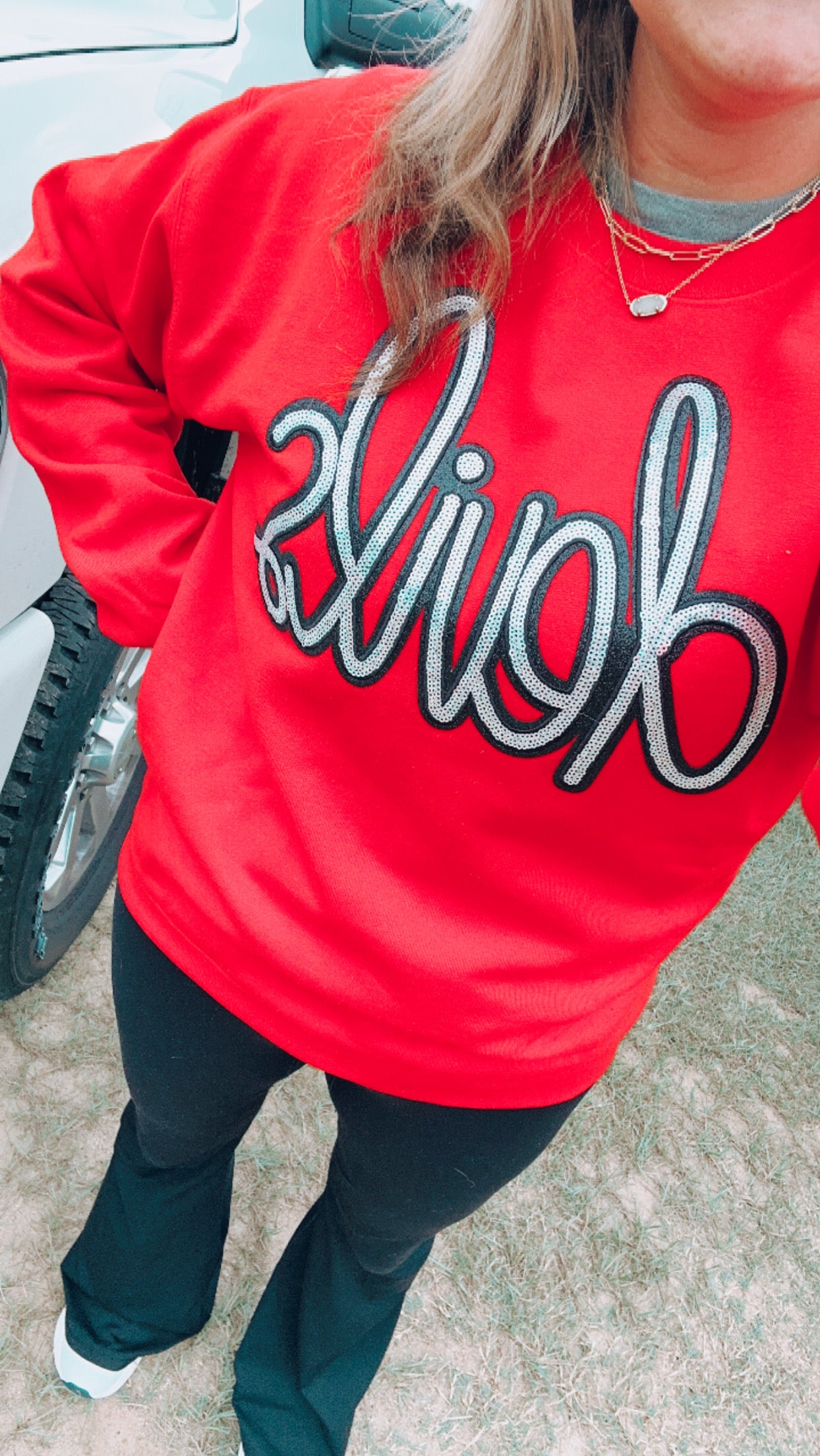 Devils Sequin sweatshirt RED OR BLACK