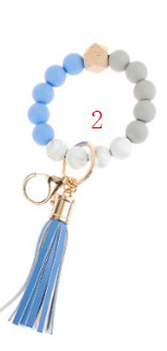 Silicone Keychain with tassel