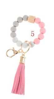 Silicone Keychain with tassel