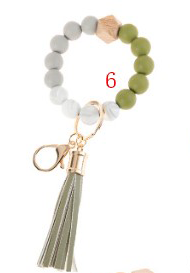 Silicone Keychain with tassel