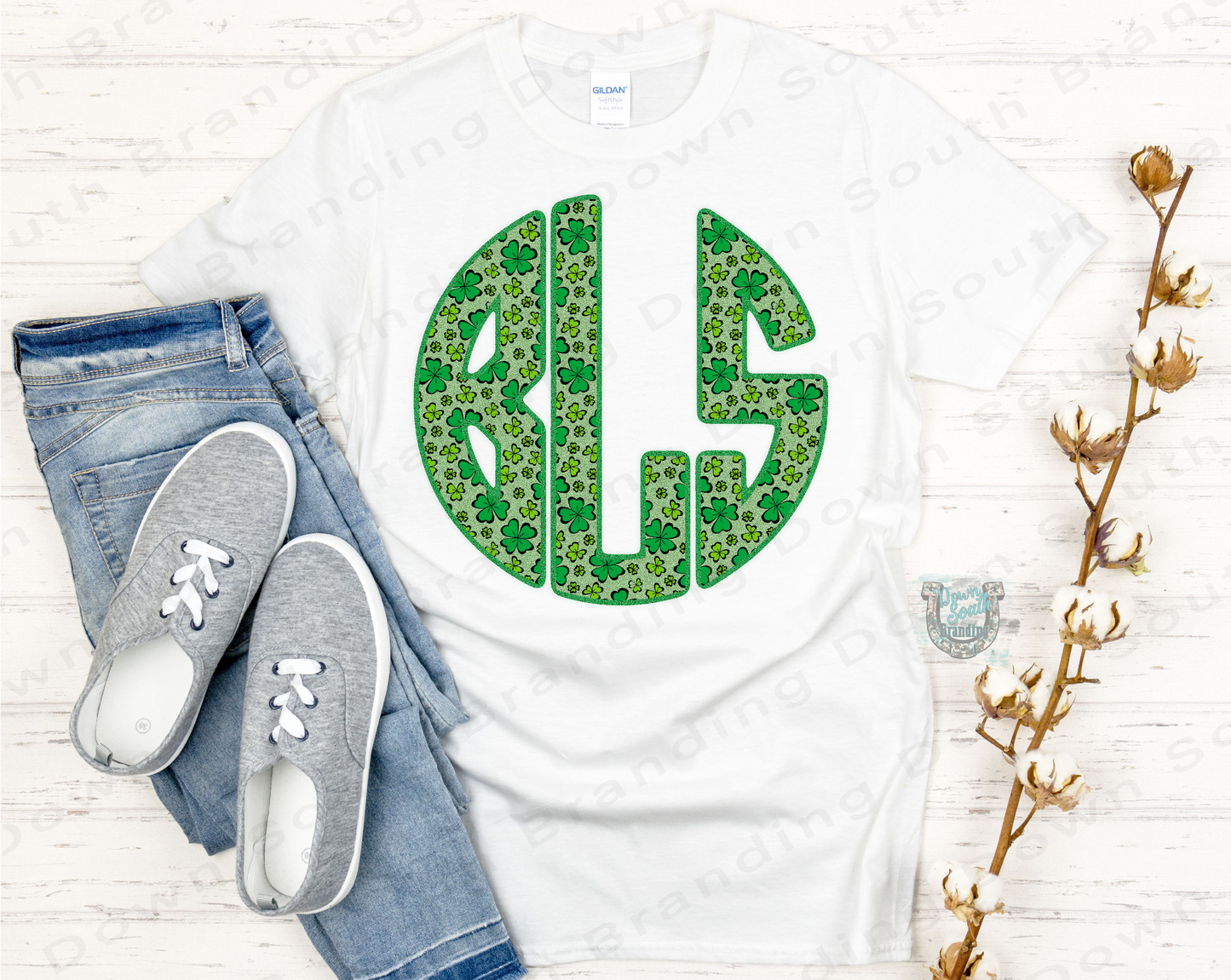 Custom Monogram Shamrock